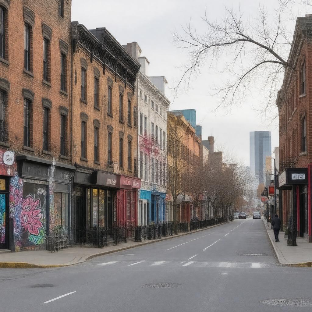 AI-created image of Queen Street West