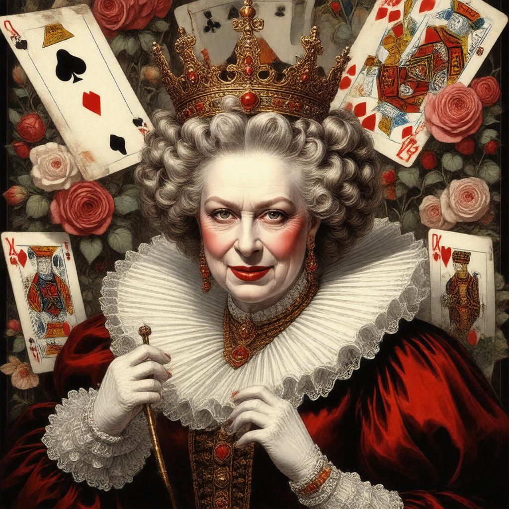 AI-created image of Queen of Hearts