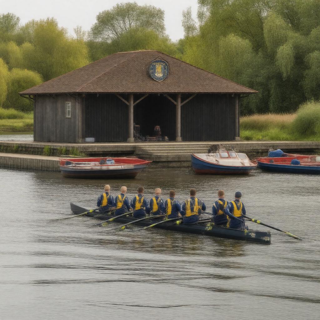 AI-created image of Queen's College Boat Club