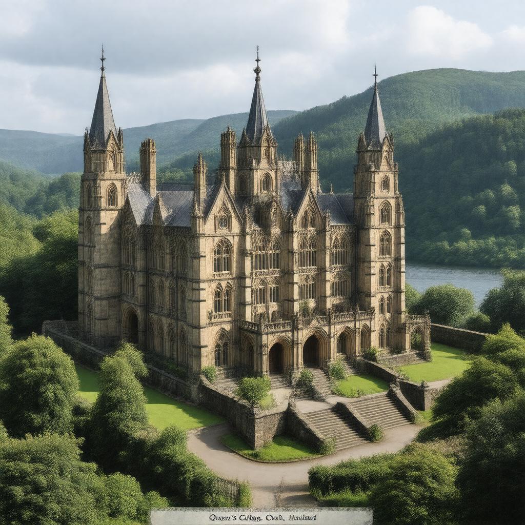 AI-created image of Queen's College, Cork