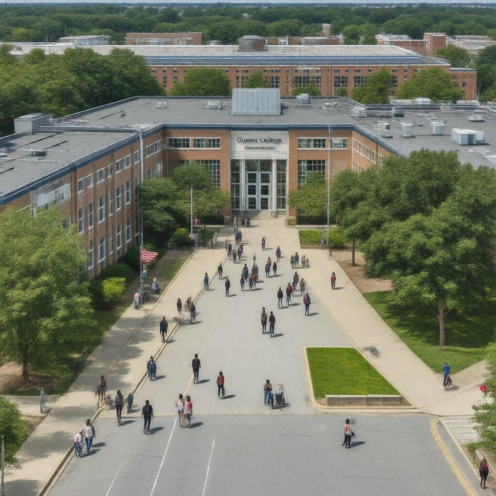 Click to view larger image AI-created image of Queens College