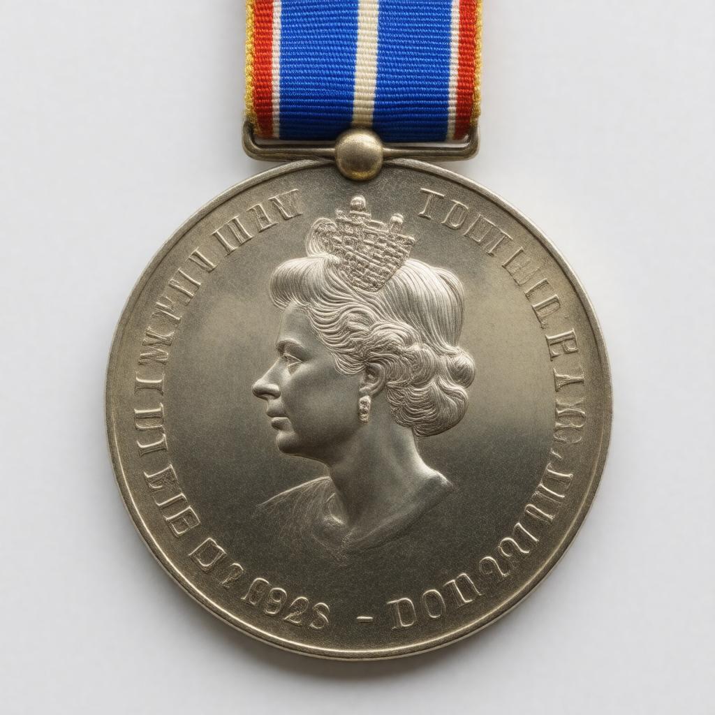 Click to view larger image AI-created image of Queen's Golden Jubilee Medal