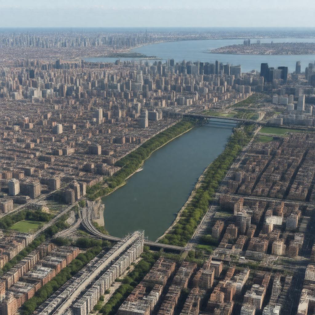 AI-created image of Queens, New York City, New York, United States