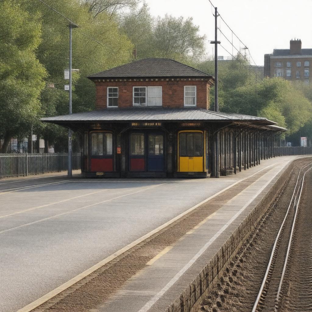 AI-created image of Queens Road Peckham railway station