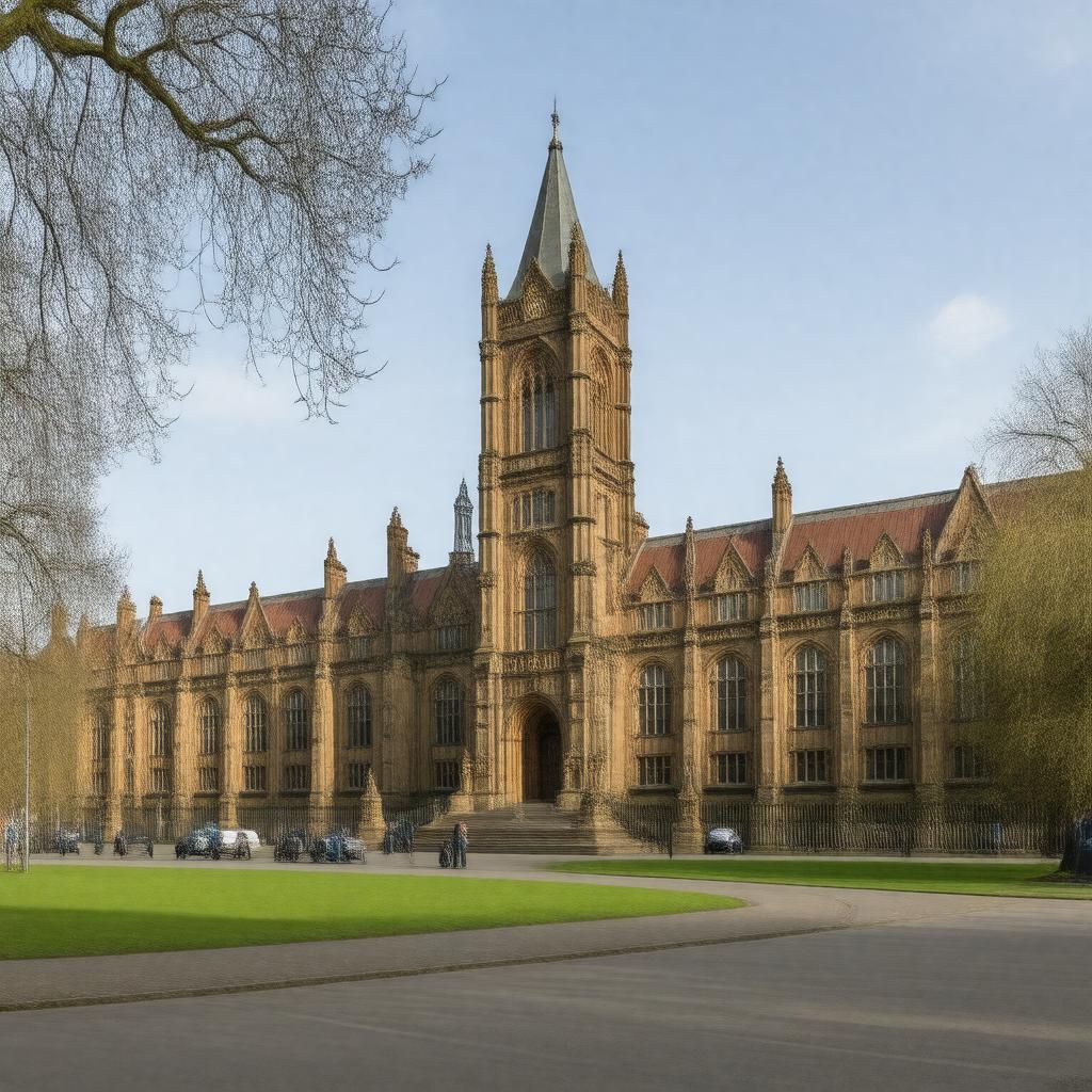 AI-created image of Queen's University Belfast