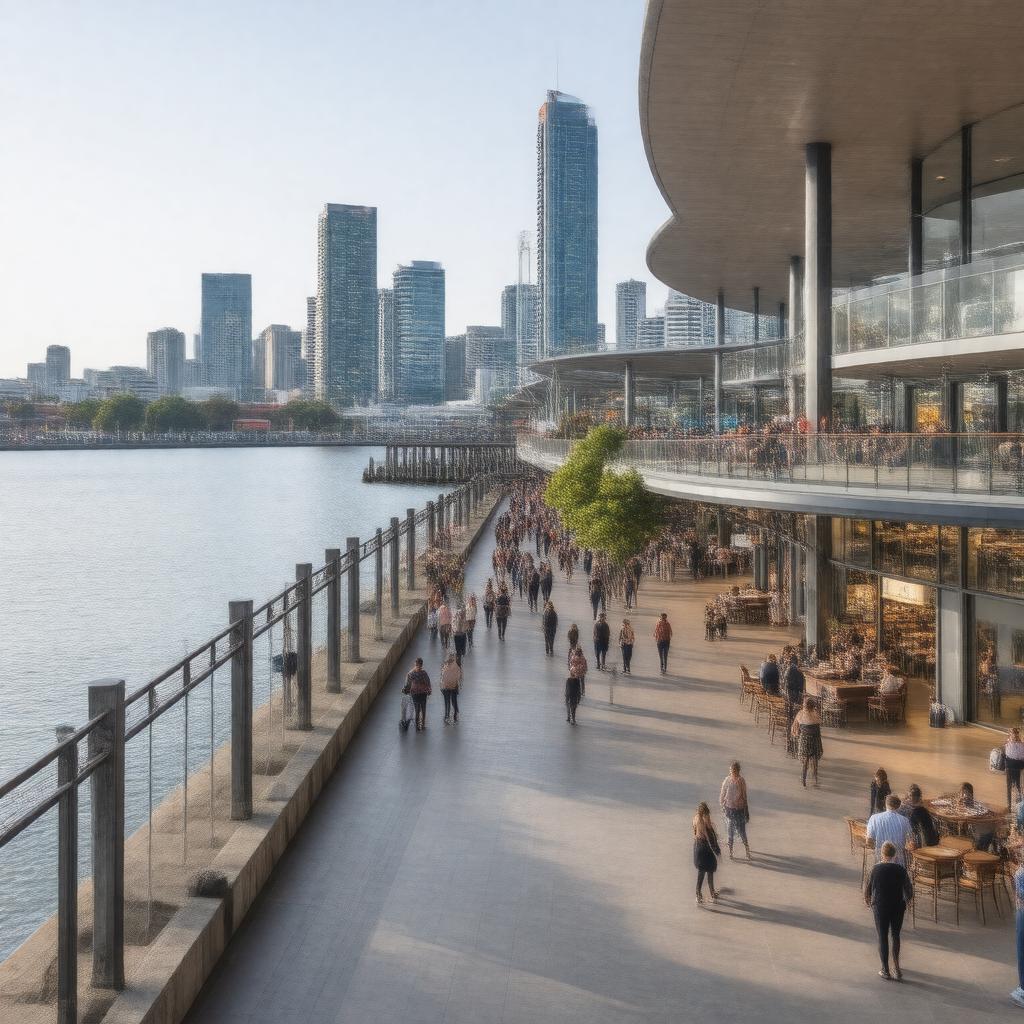 Click to view larger image AI-created image of Queens Wharf