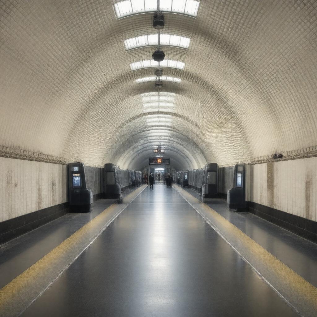 AI-created image of Queensway tube station