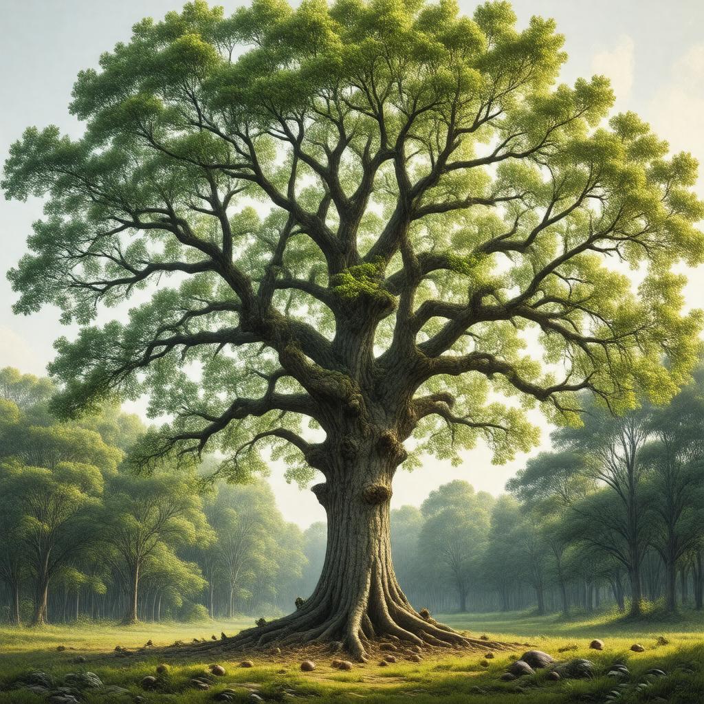 Click to view larger image AI-created image of Quercus alba
