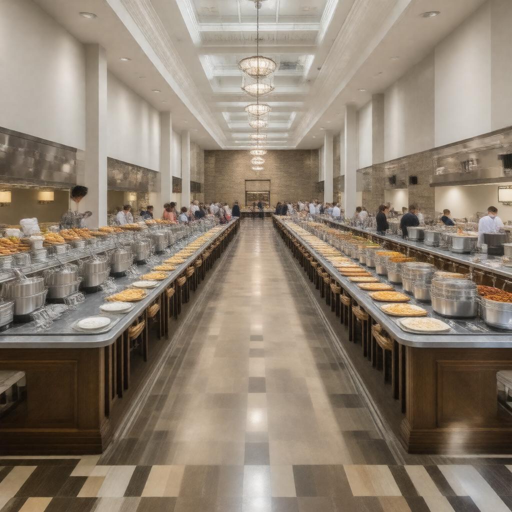 Click to view larger image AI-created image of Quincy House Dining Hall