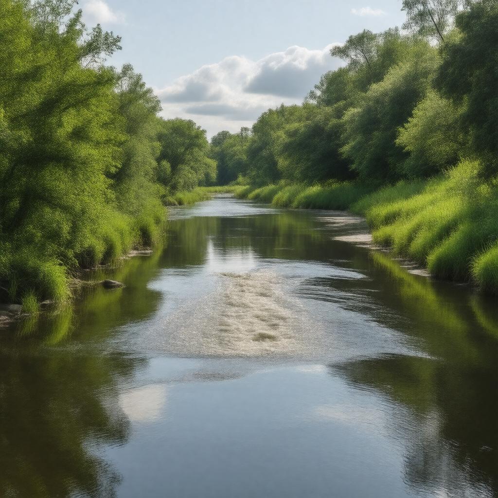 AI-created image of Quinsigamond River