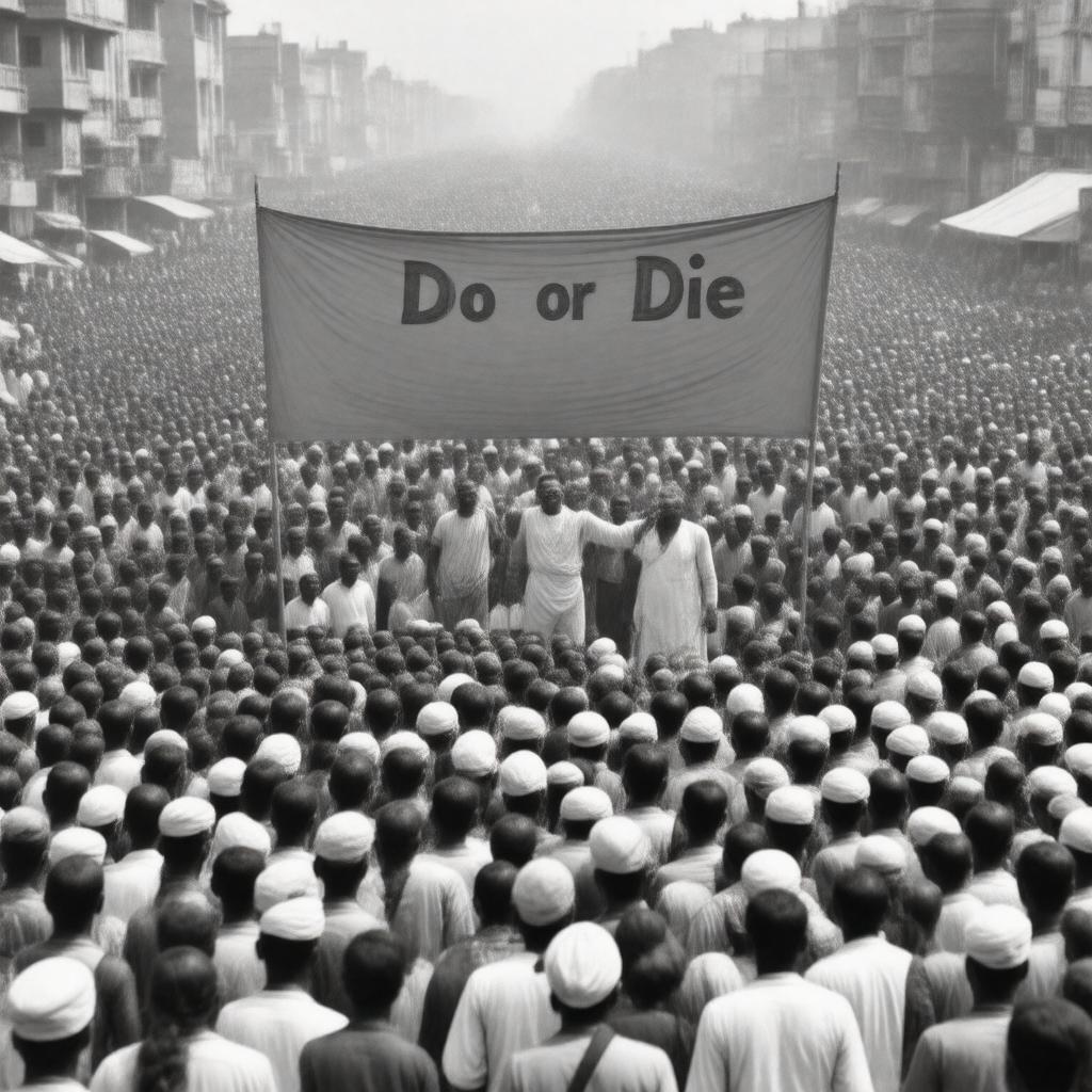 AI-created image of Quit India Movement
