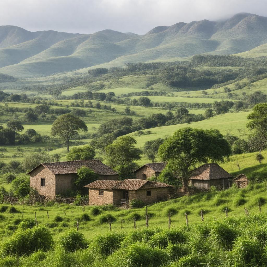 AI-created image of Qunu, Eastern Cape, South Africa