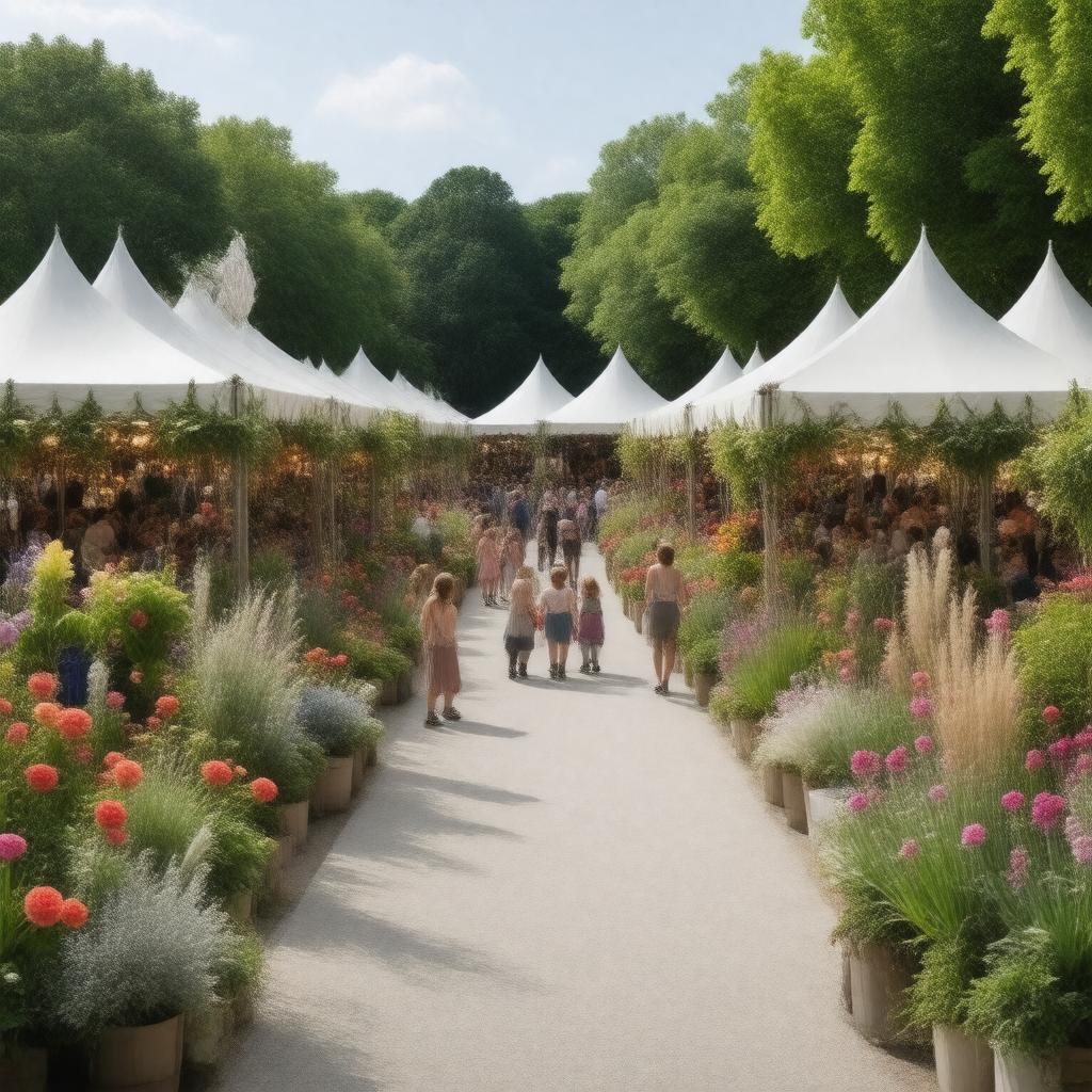 AI-created image of RHS Hampton Court Palace Garden Festival