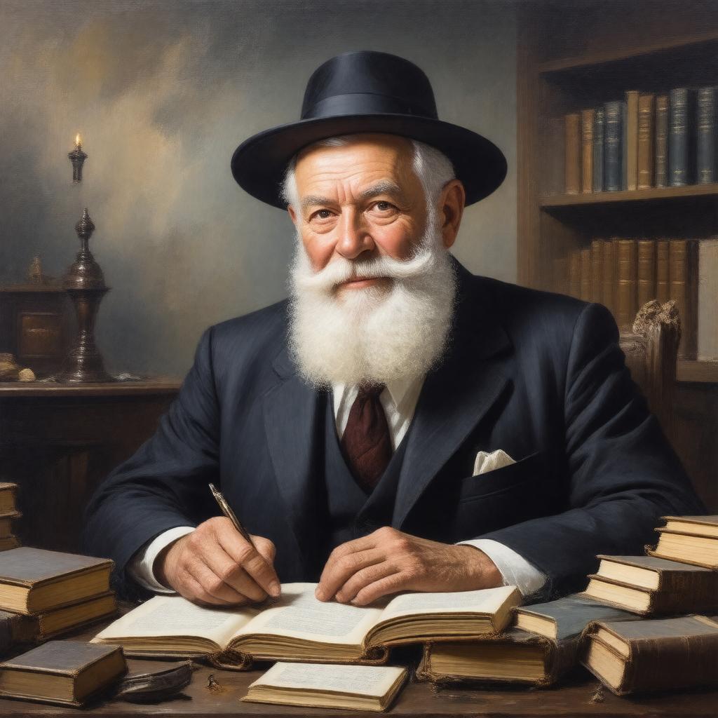 AI-created image of Rabbi Menachem Mendel Schneerson