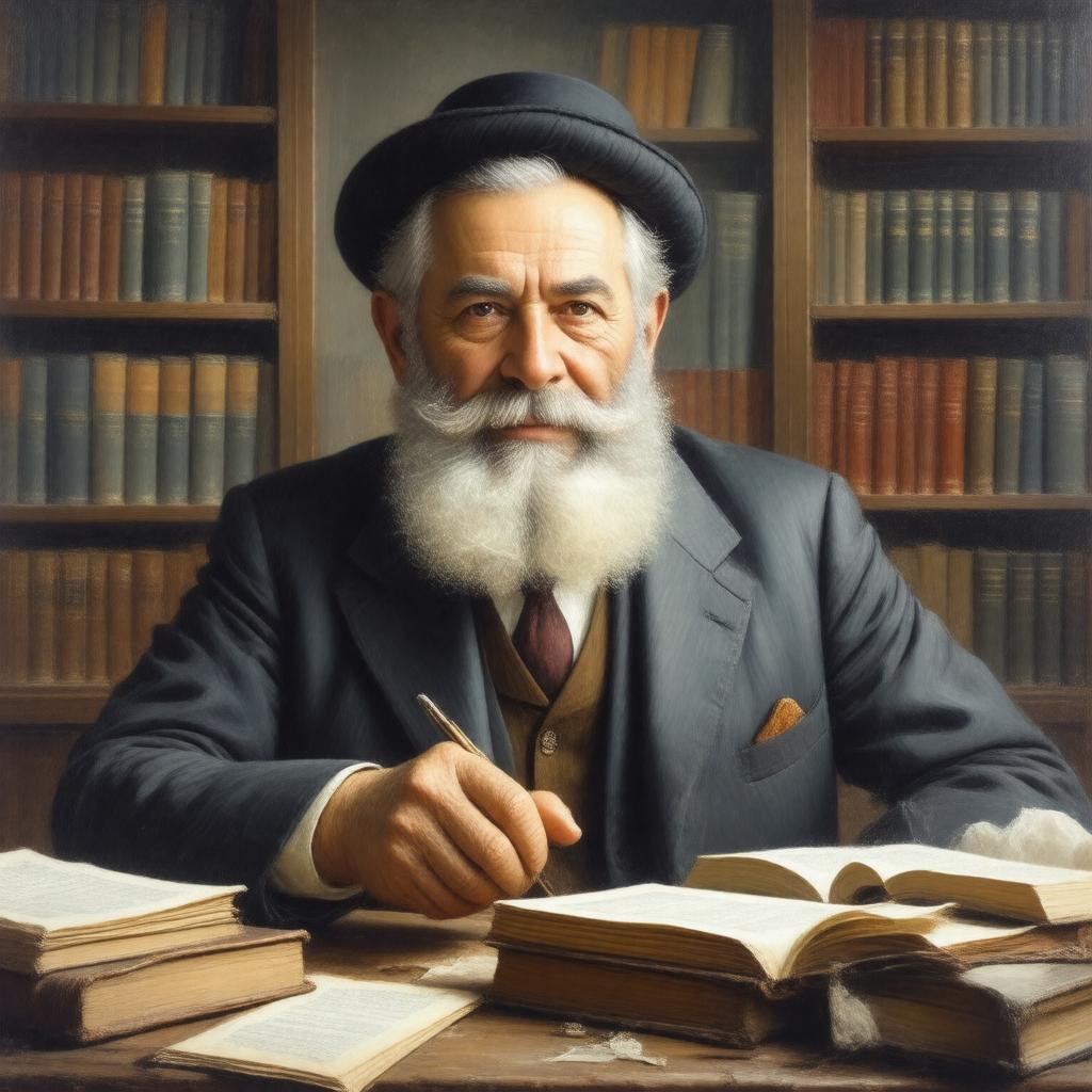 AI-created image of Rabbi Moshe Feinstein