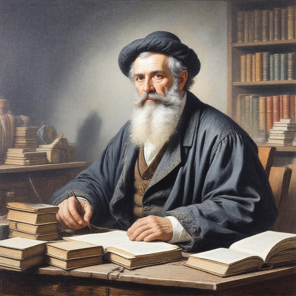 AI-created image of Rabbi Moshe Sofer