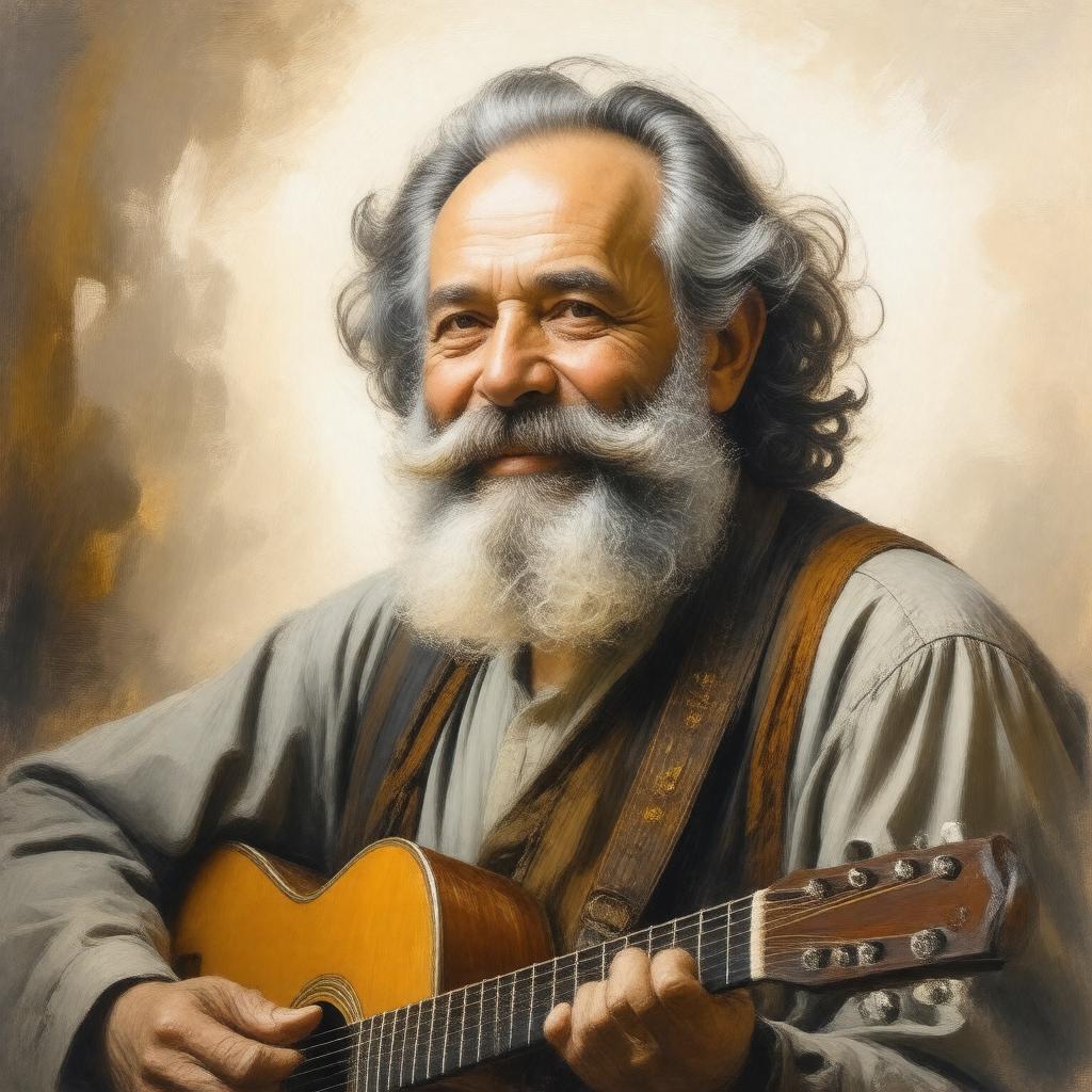 AI-created image of Rabbi Shlomo Carlebach