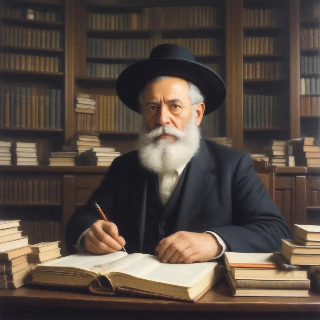 AI-created image of Rabbi Yosef Shalom Elyashiv