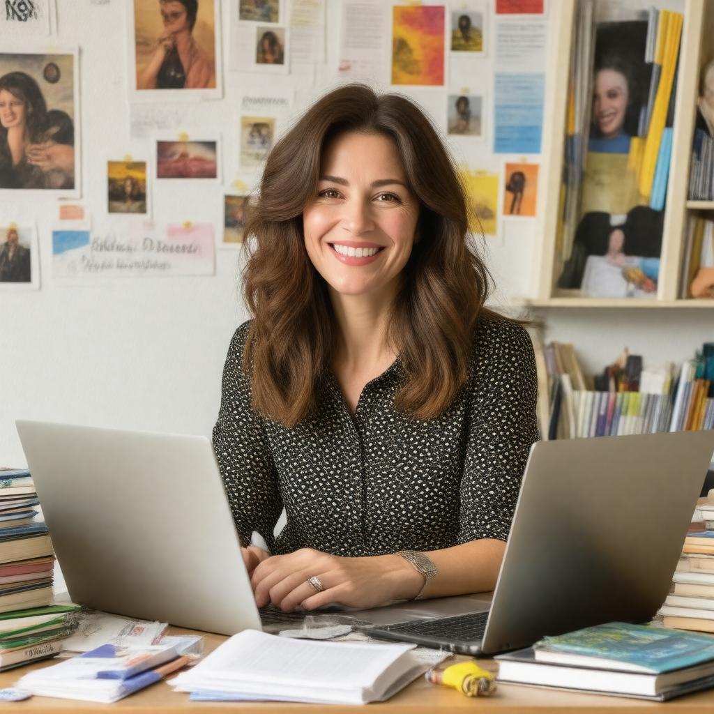 AI-created image of Rachel Russell