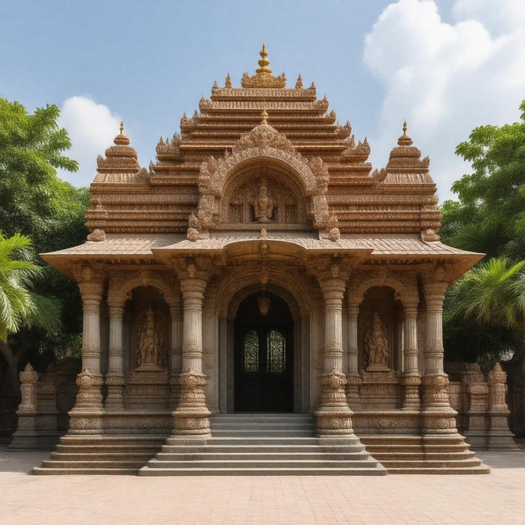 Click to view larger image AI-created image of Radha Krishna Mandir