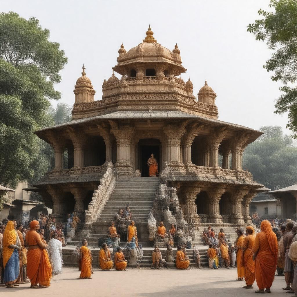 AI-created image of Radha Raman Temple