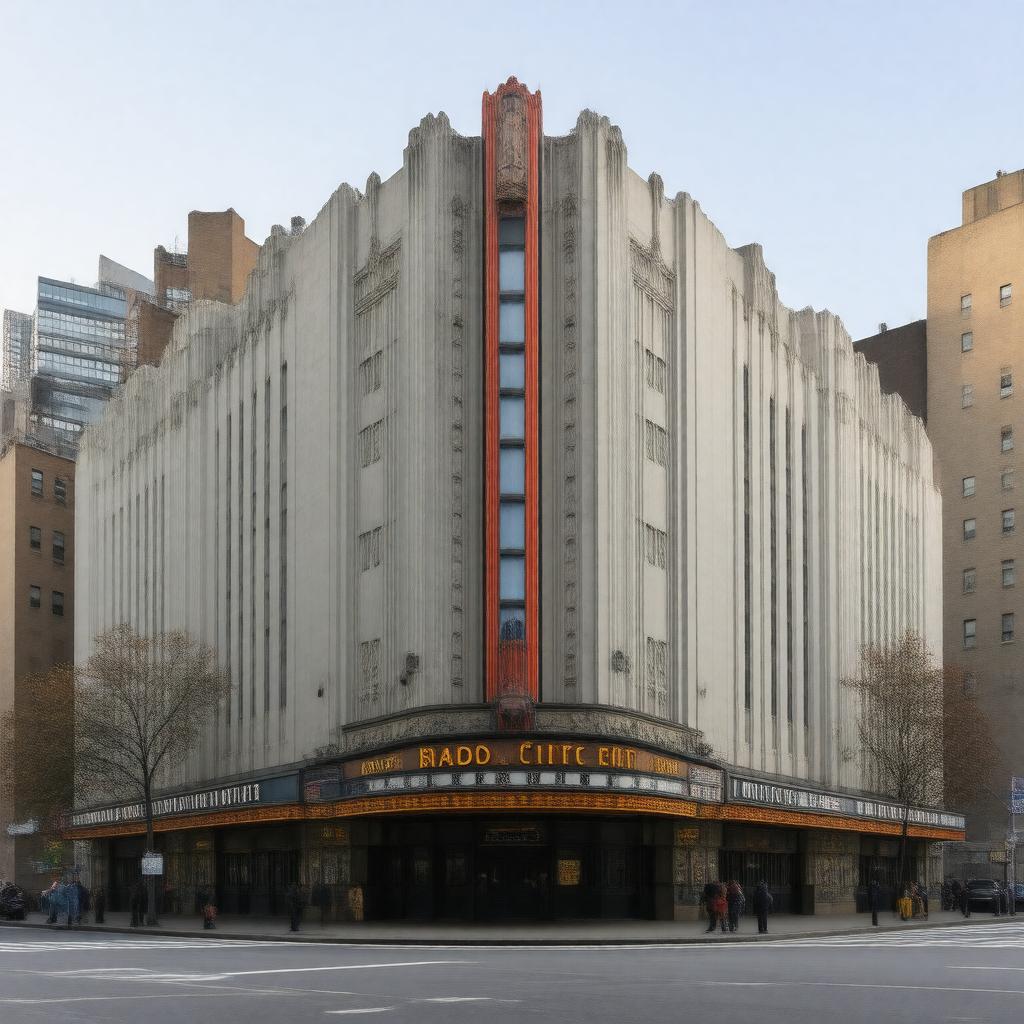 AI-created image of Radio City Music Hall