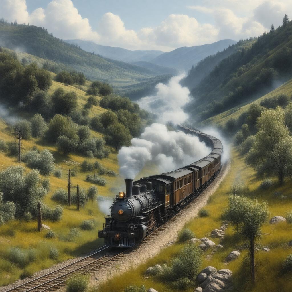 Click to view larger image AI-created image of Railroads and American Economic Growth