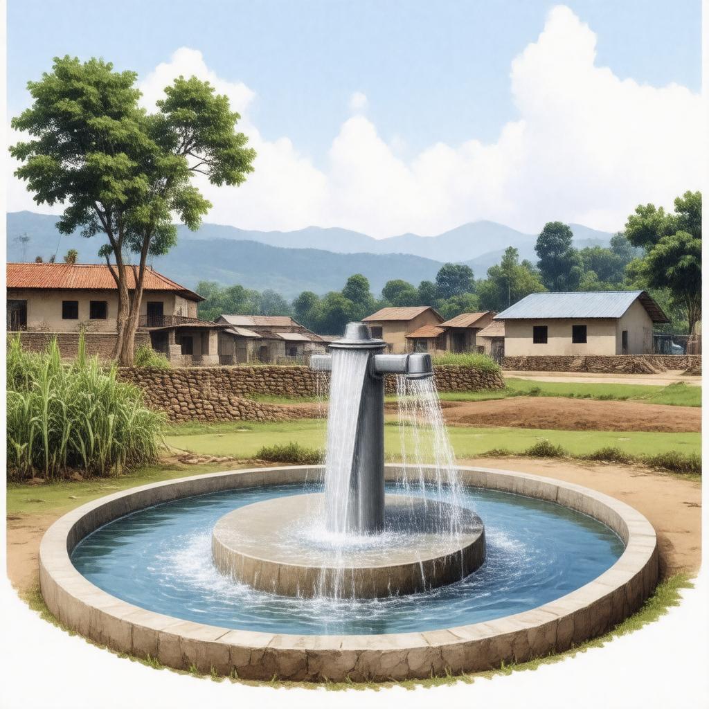 AI-created image of Rajiv Gandhi National Drinking Water Mission