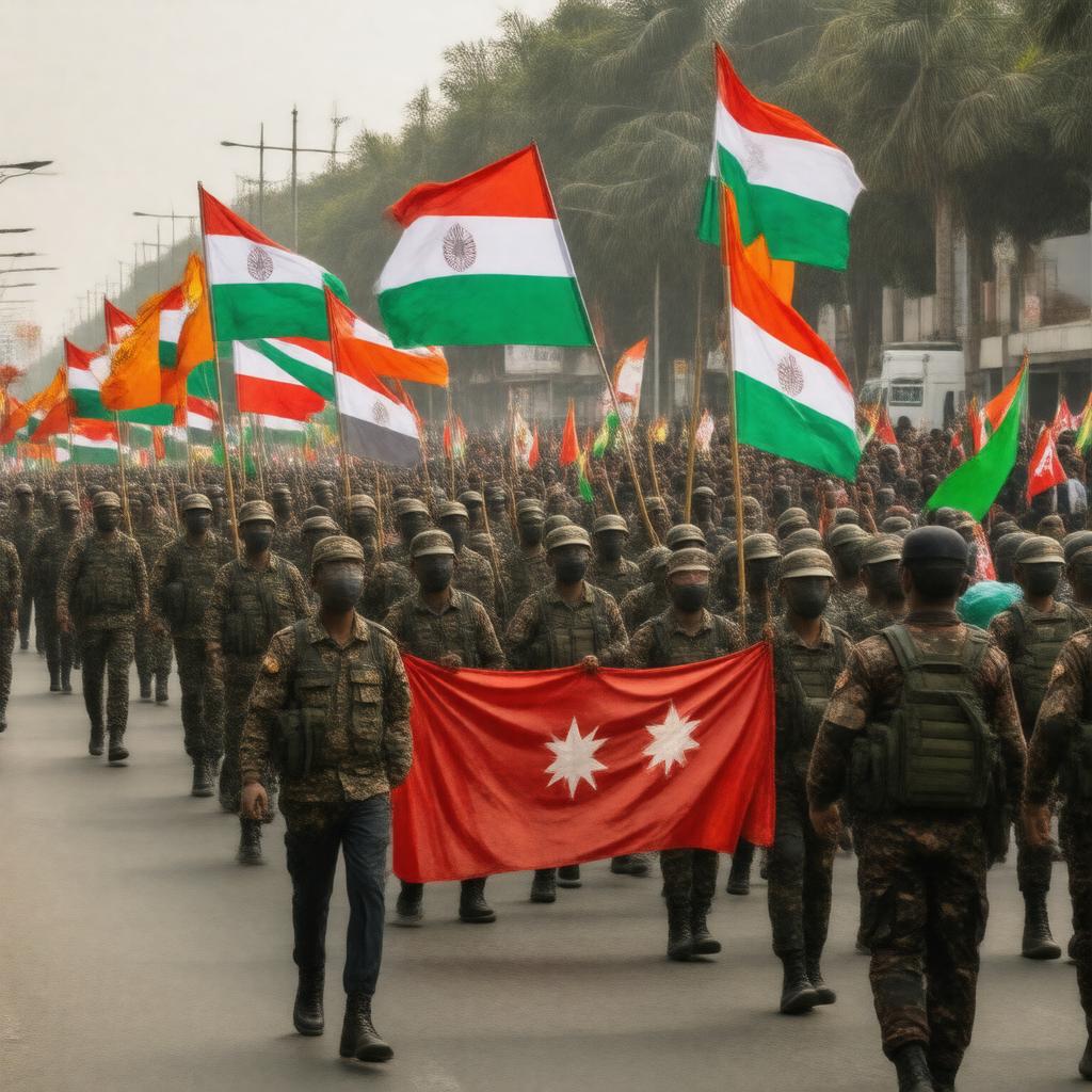 Click to view larger image AI-created image of Rakhine independence movement