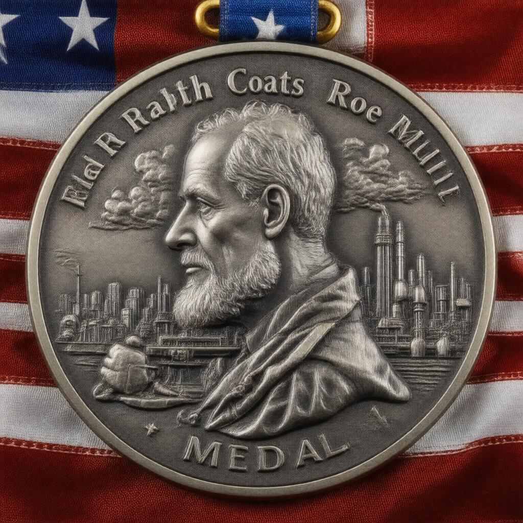Click to view larger image AI-created image of Ralph Coats Roe Medal