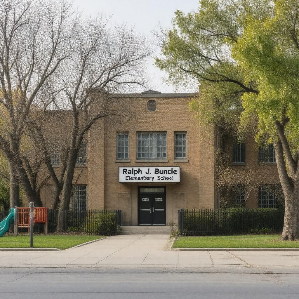 AI-created image of Ralph J. Bunche Elementary School (Cleveland, Ohio)