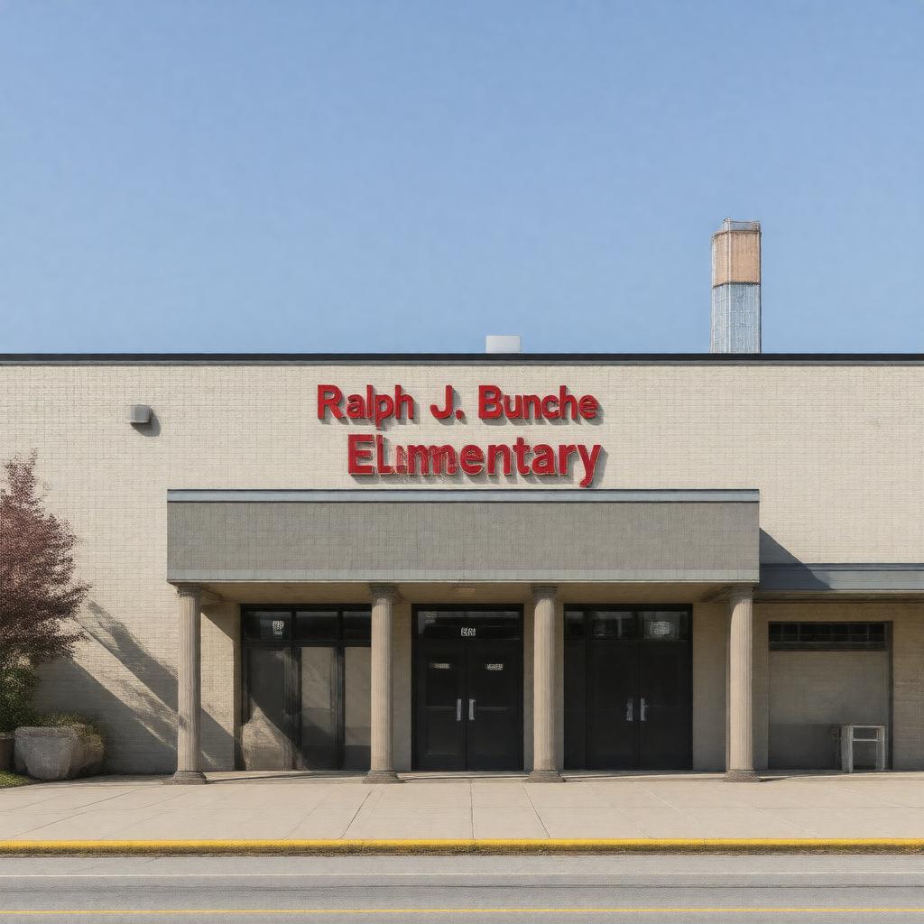 AI-created image of Ralph J. Bunche Elementary School (Detroit, Michigan)
