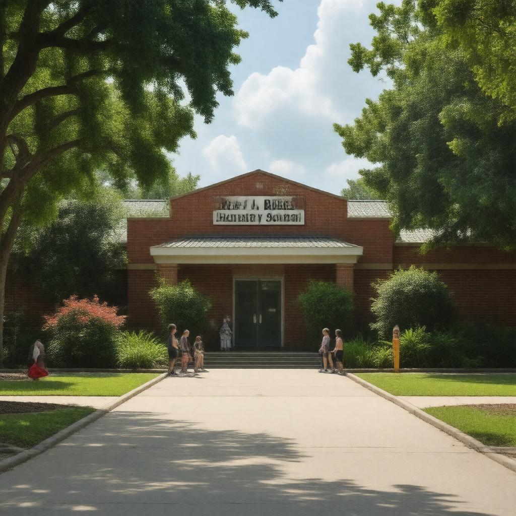 AI-created image of Ralph J. Bunche Elementary School (Houston, Texas)