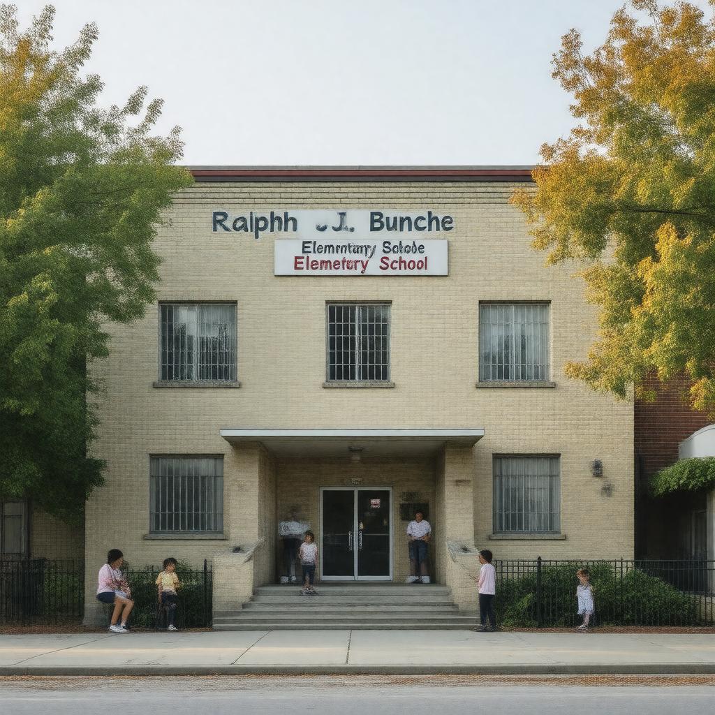 AI-created image of Ralph J. Bunche Elementary School (Memphis, Tennessee)