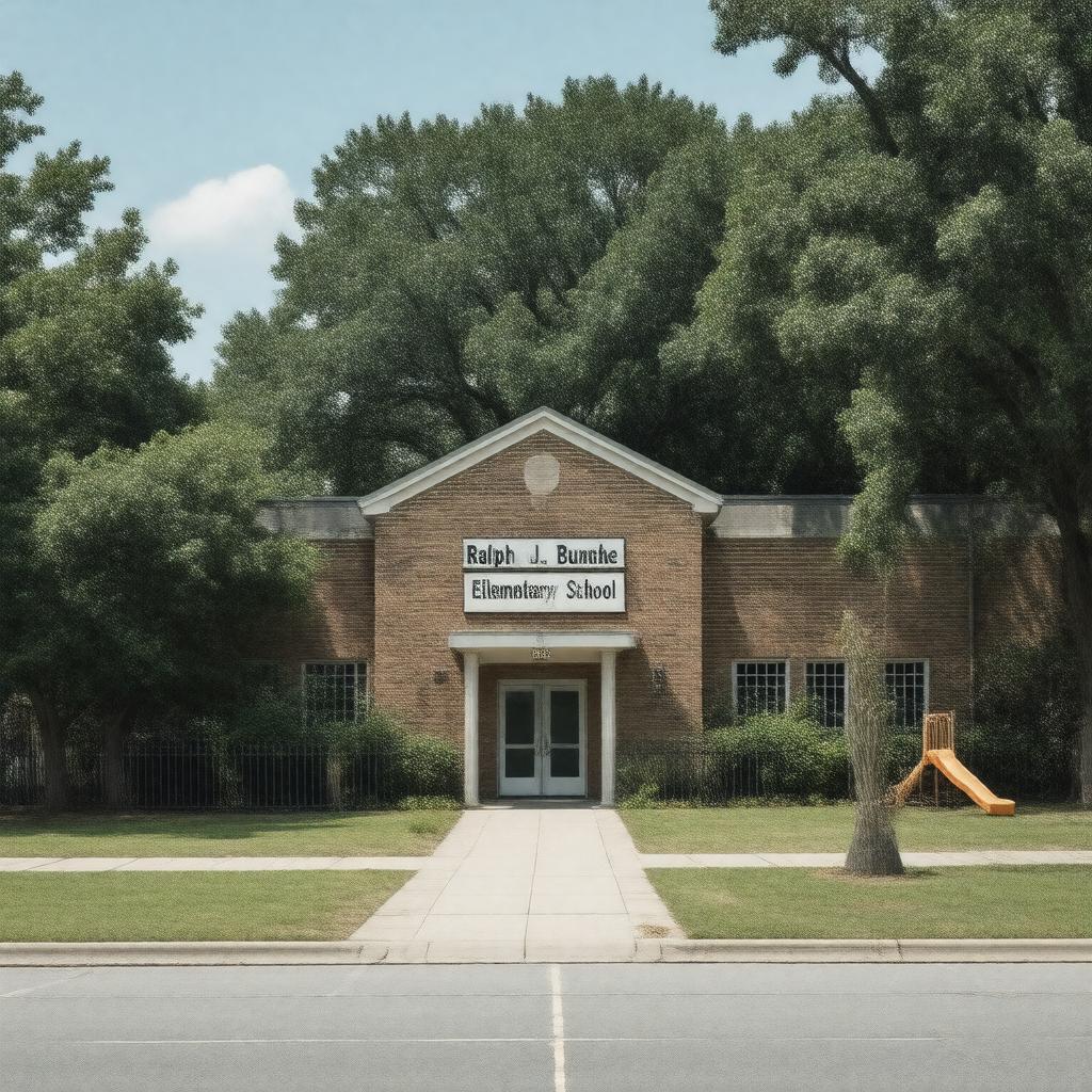 Click to view larger image AI-created image of Ralph J. Bunche Elementary School (Springfield, Ohio)