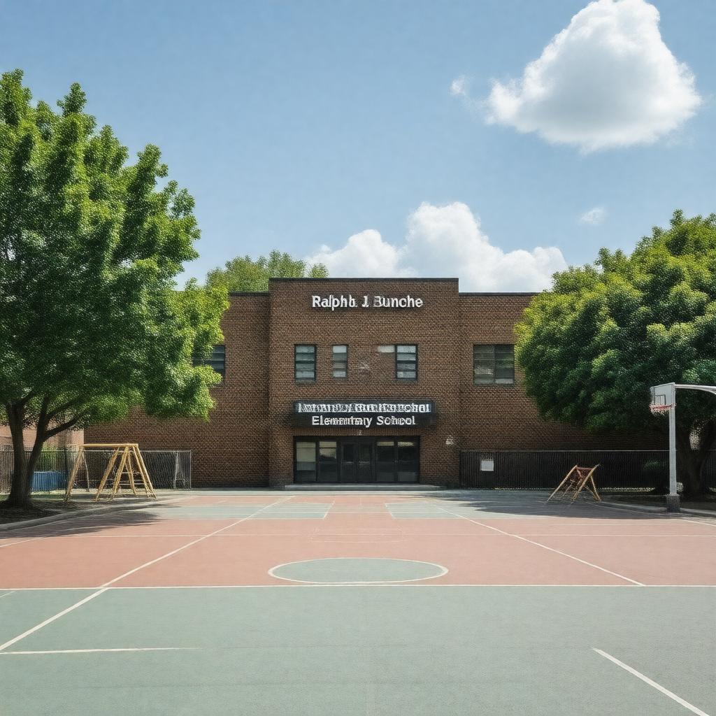 AI-created image of Ralph J. Bunche Elementary School (Yonkers, New York)