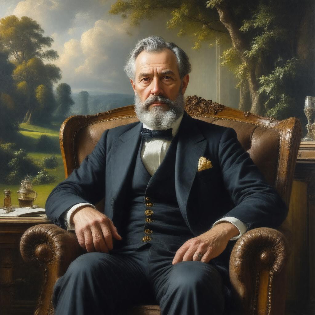 Click to view larger image AI-created image of Ralph King-Milbanke, 2nd Earl of Lovelace