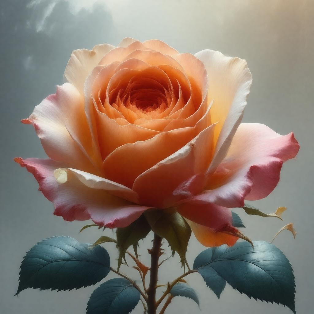 AI-created image of Ramanas rose