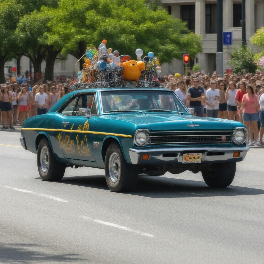 Click to view larger image AI-created image of Ramblin' Wreck Parade