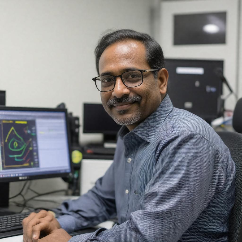 Click to view larger image AI-created image of Ramesh Raskar