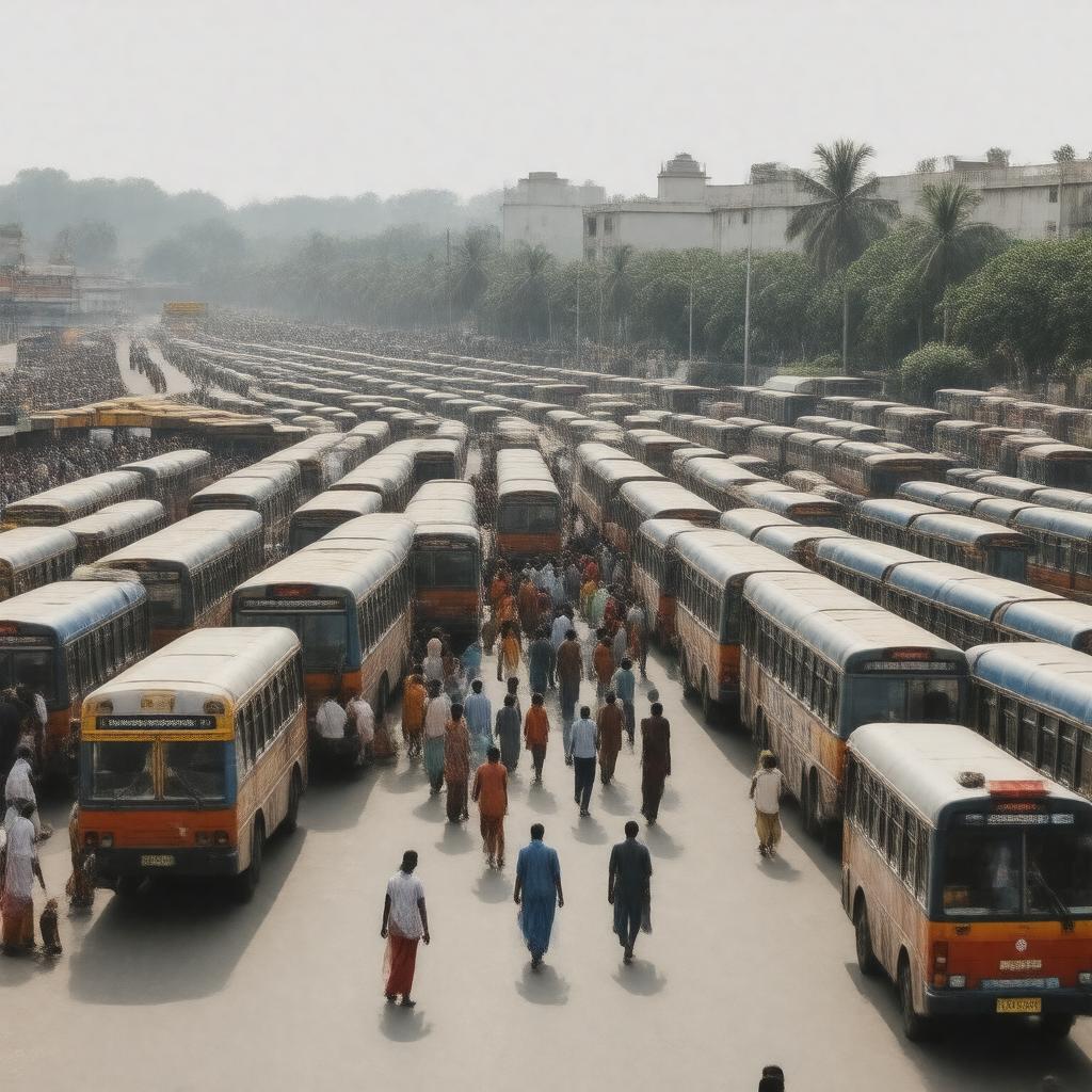 AI-created image of Rameswaram Bus Stand