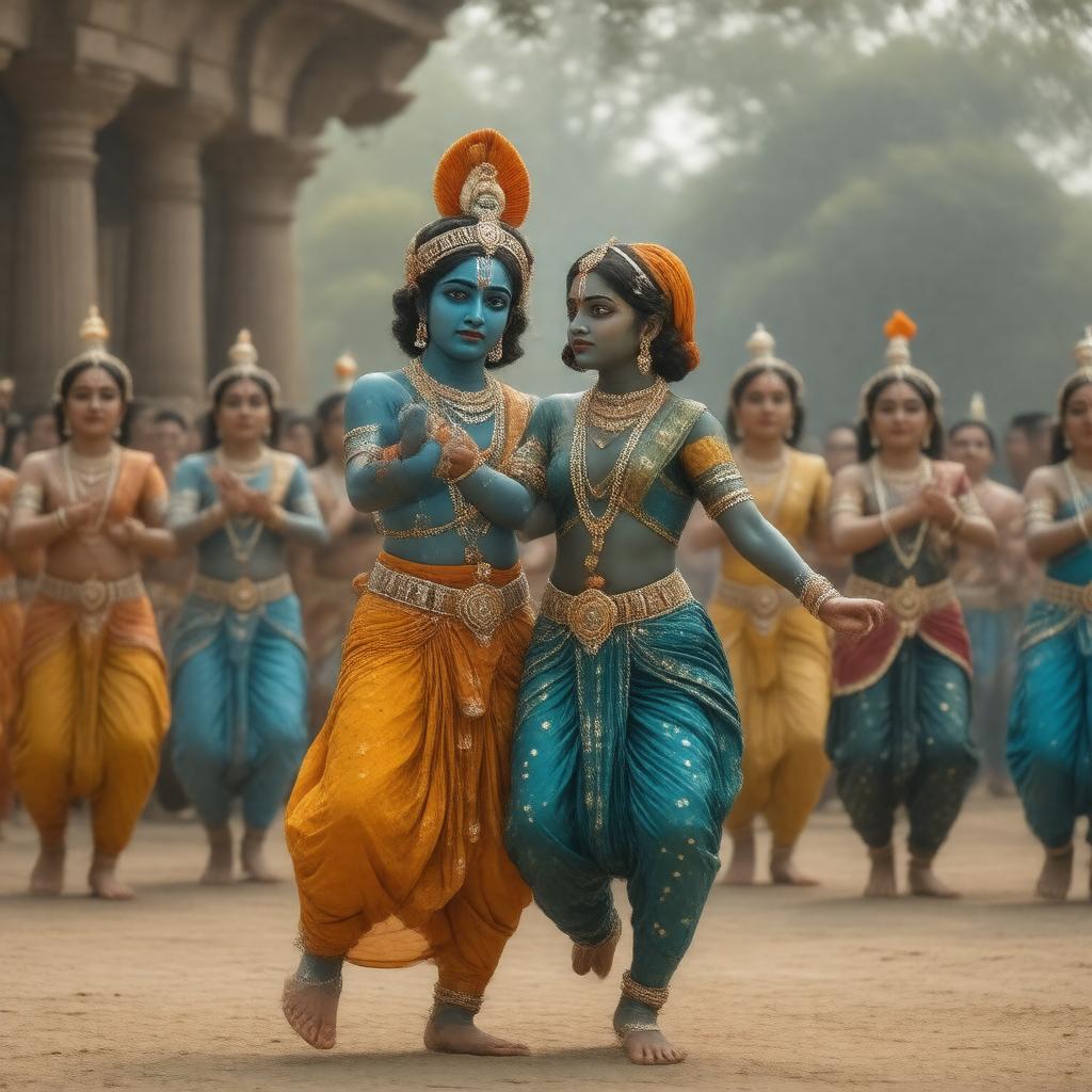 AI-created image of Rasa lila performances