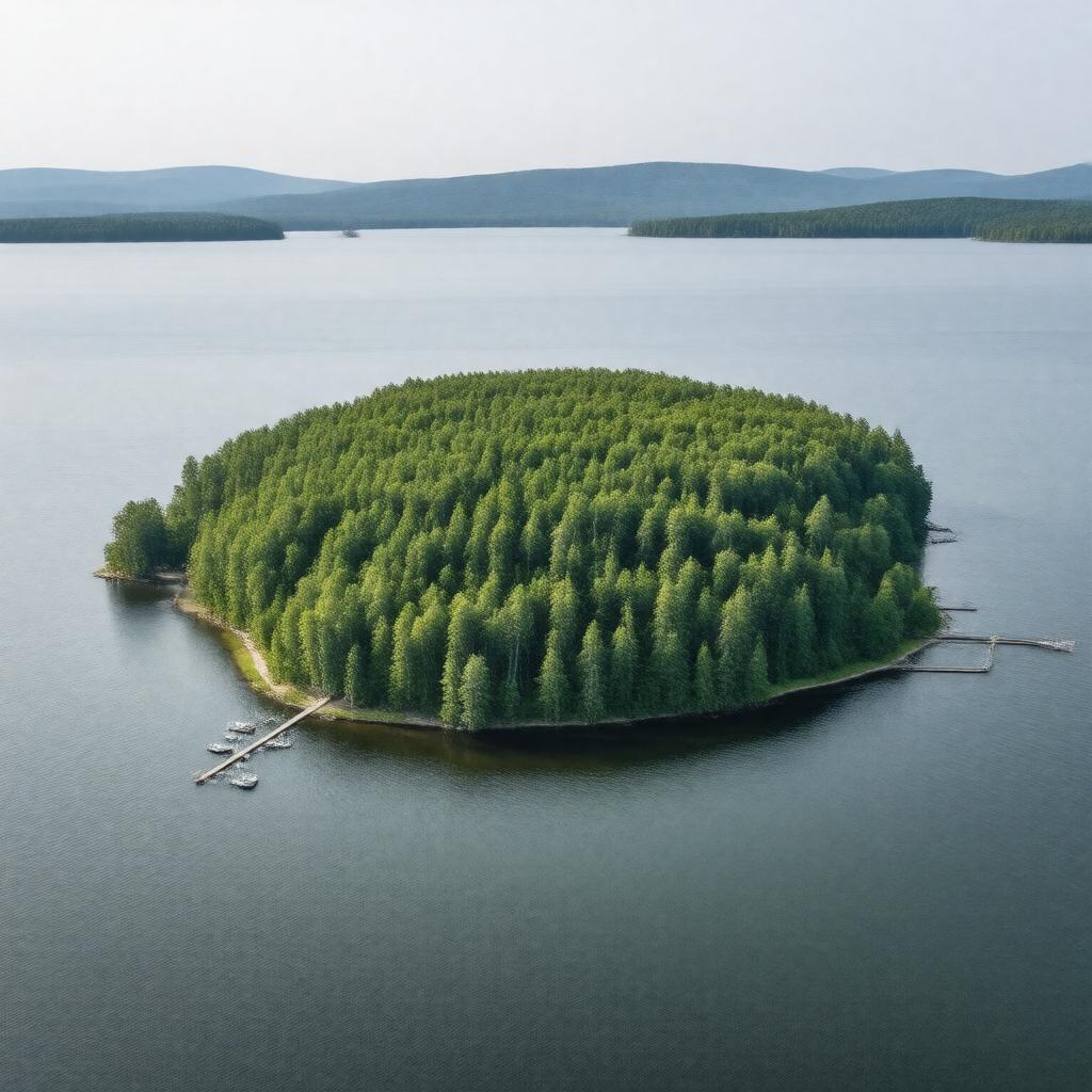 Click to view larger image AI-created image of Rattlesnake Island