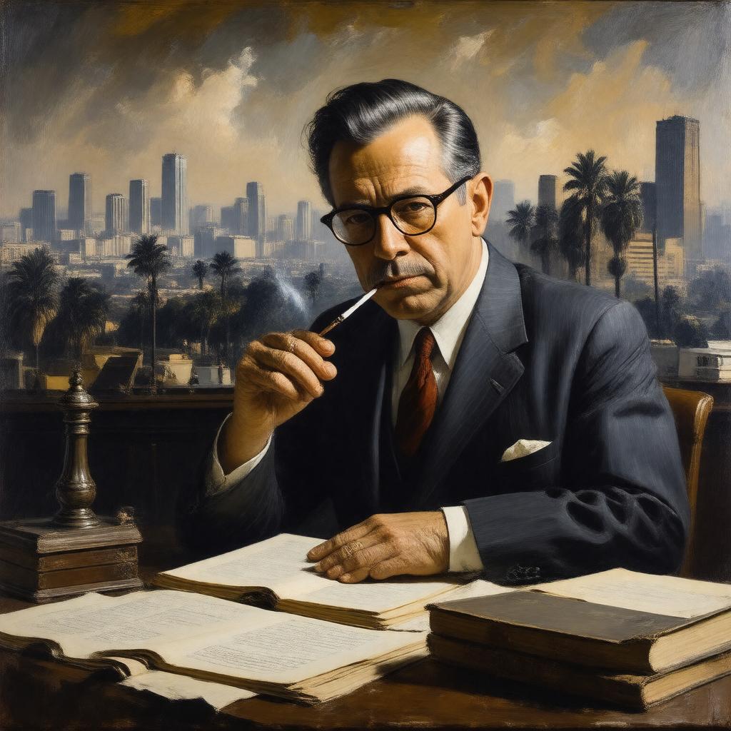 AI-created image of Raymond Chandler
