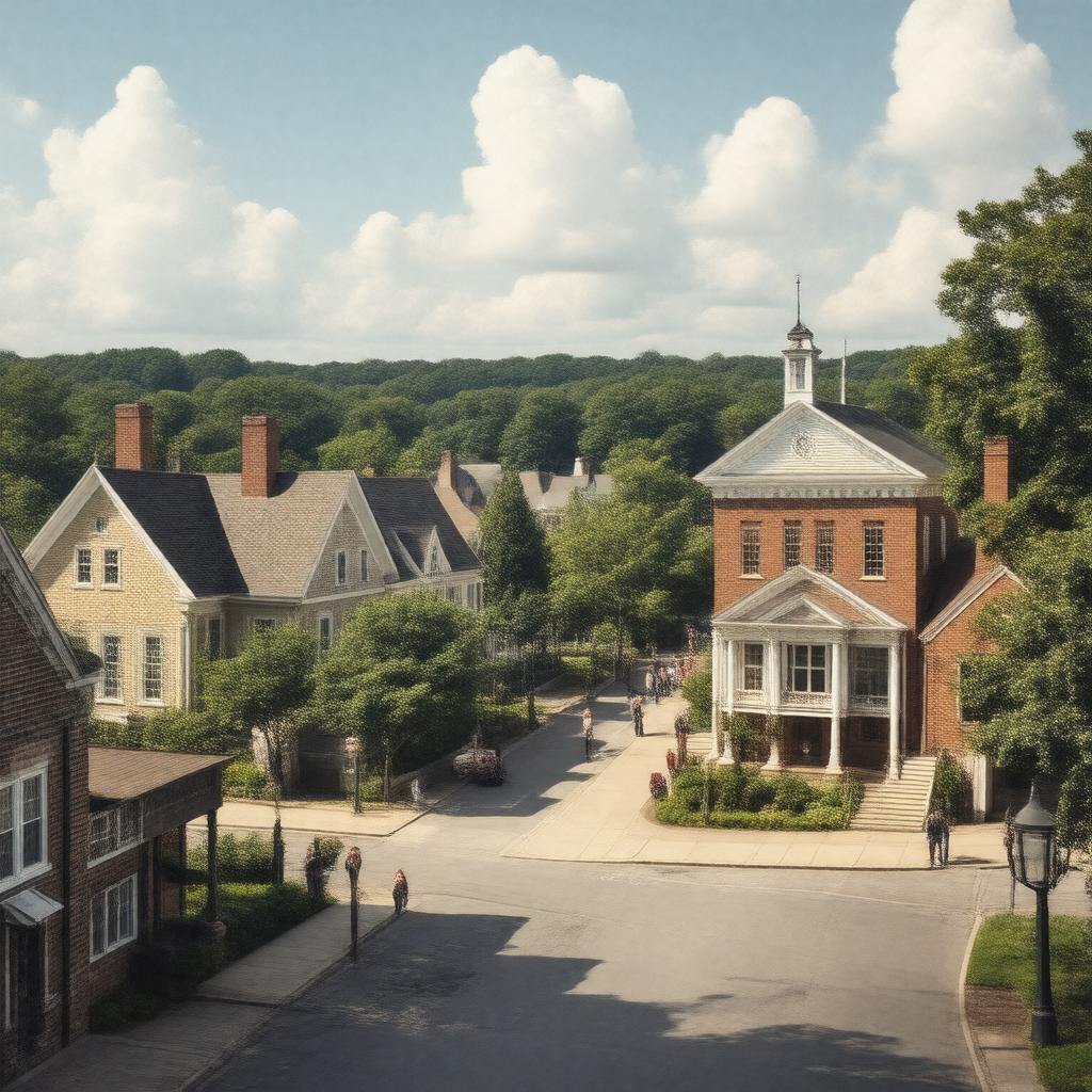 AI-created image of Reading, Massachusetts