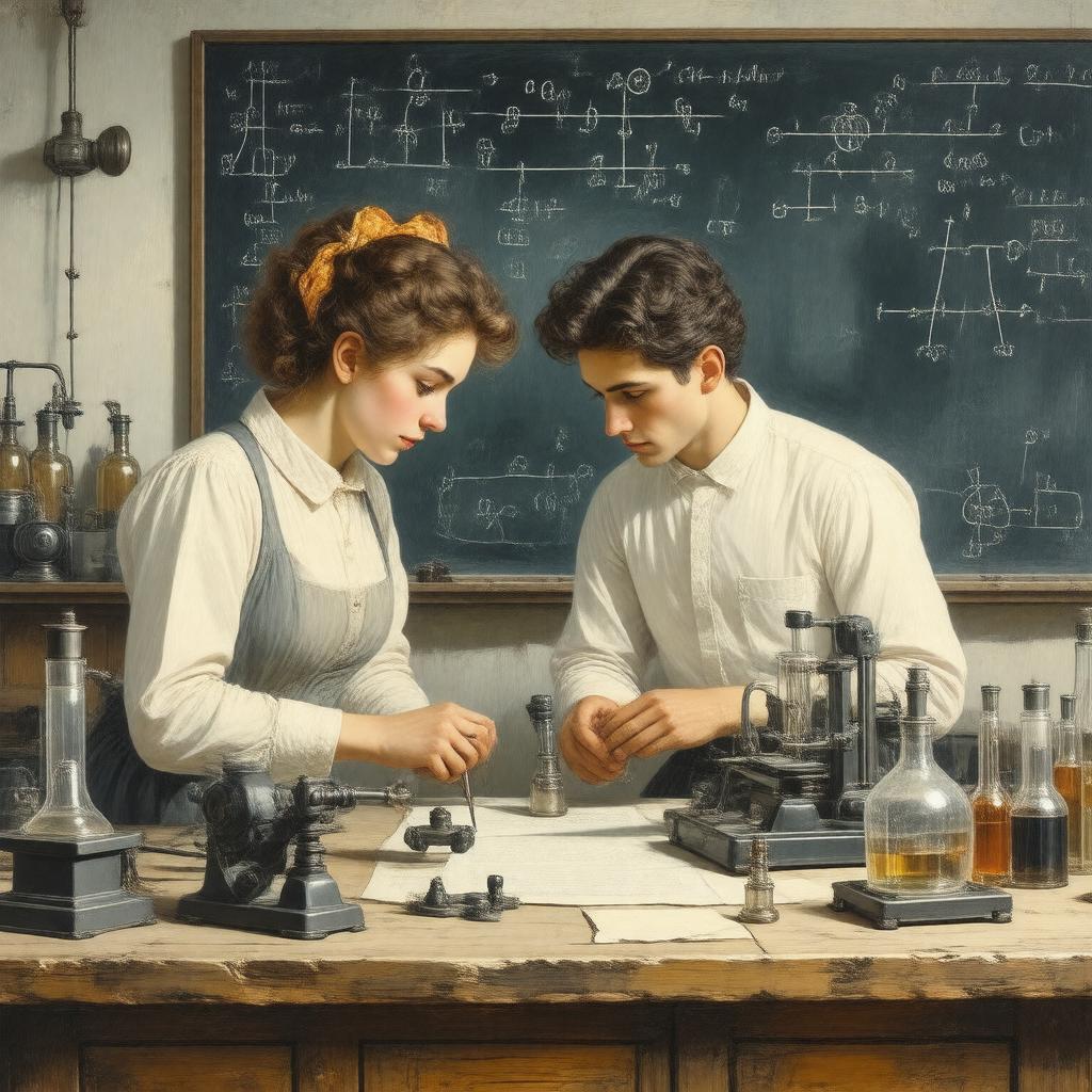 AI-created image of Recherches sur la radioactivité artificielle