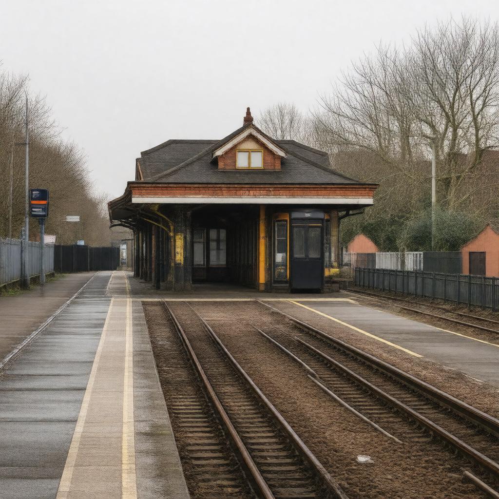 AI-created image of Rectory Road railway station