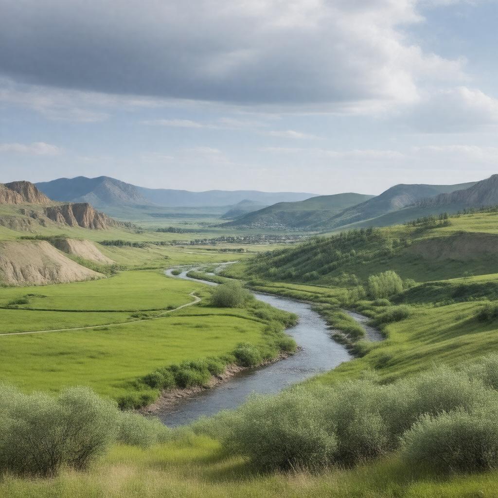 AI-created image of Red Deer River valley
