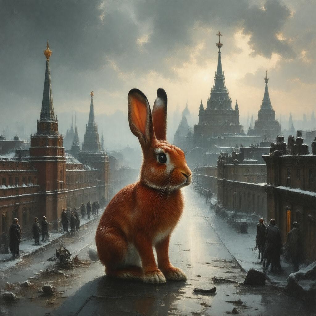 Click to view larger image AI-created image of Red Rabbit