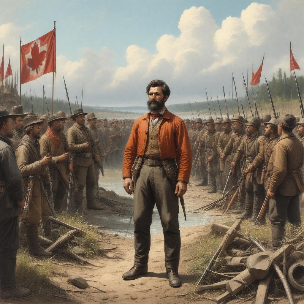 Click to view larger image AI-created image of Red River Rebellion